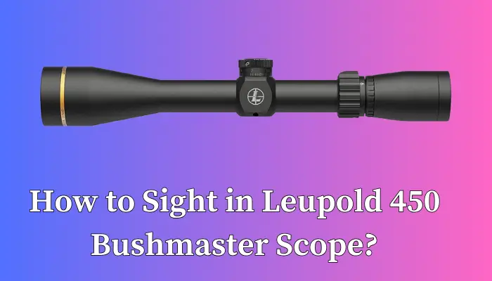 How To Sight in Leupold 450 Bushmaster Scope