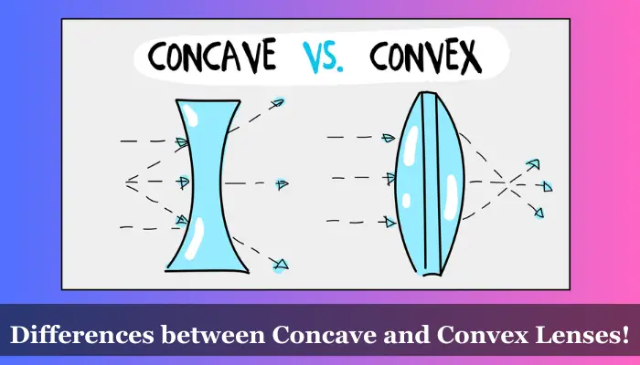 Difference between concave and convex lenses in binoculars